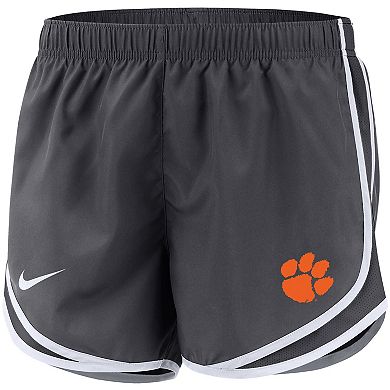 Women's Nike Anthracite Clemson Tigers Team Tempo Performance Shorts