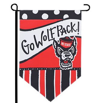NC State Wolfpack 12'' x 18'' Dots & Stripes Double-Sided Flag