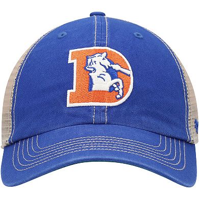 Men's '47 Royal/Natural Denver Broncos Legacy Trawler Trucker Clean Up Snapback Hat