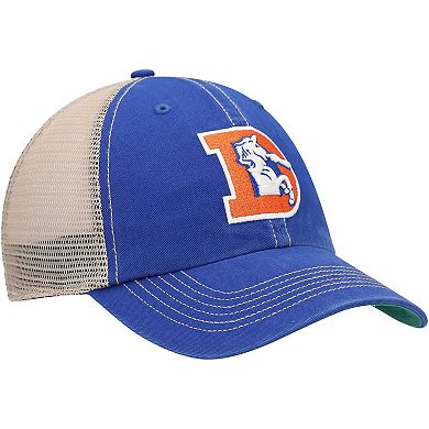 Men's '47 Royal/Natural Denver Broncos Legacy Trawler Trucker Clean Up Snapback Hat
