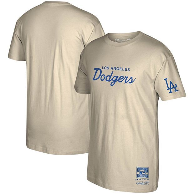 Men's Mitchell & Ness Cream Los Angeles Dodgers Cooperstown