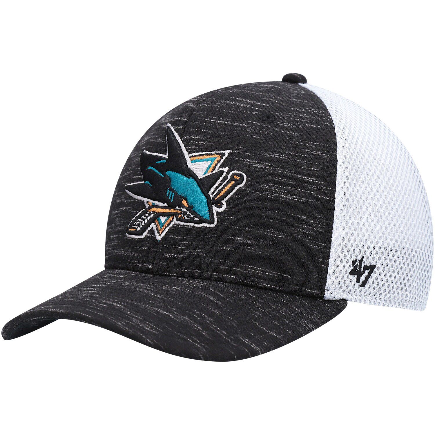 Image for Unbranded Men's '47 Black/White San Jose Sharks Parsons MVP Trucker Space Dye Snapback Hat at Kohl's.