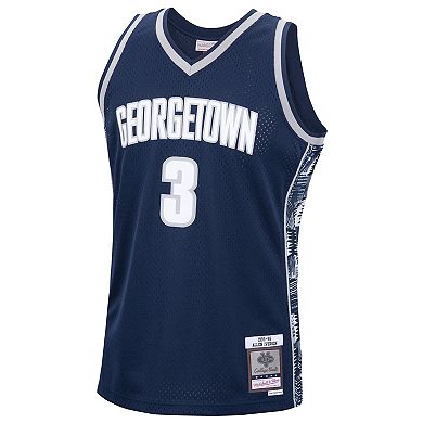 Men's Mitchell & Ness Allen Iverson Navy Georgetown Hoyas 1995/96 Swingman Replica Jersey