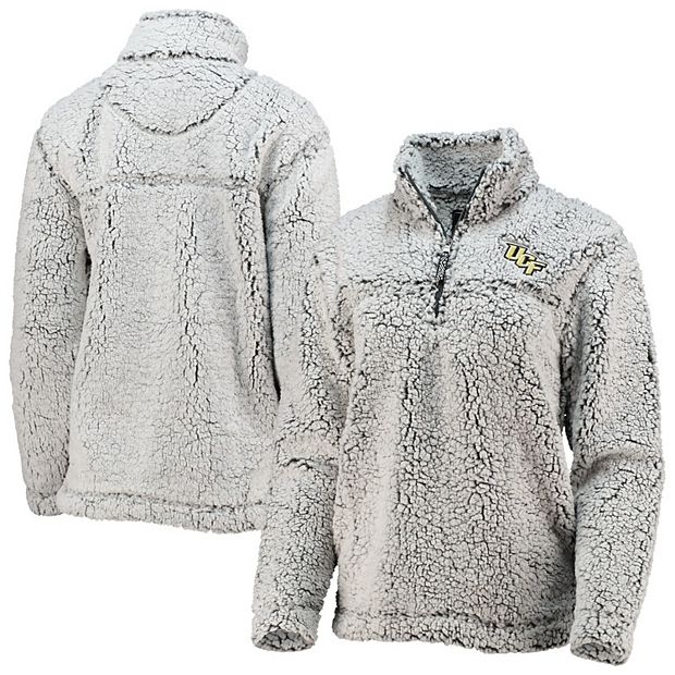 Green Bay Packers Women's Sherpa Quarter-Zip Pullover Jacket - Gray