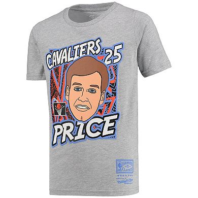 Youth Mitchell & Ness Mark Price Gray Cleveland Cavaliers Hardwood Classics King of the Court Player T-Shirt