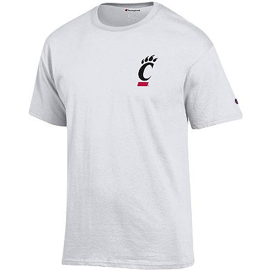 Men's Champion White Cincinnati Bearcats Stack 2-Hit T-Shirt