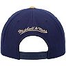 Men's Mitchell & Ness Navy/Gold New Orleans Pelicans Two-Tone Wool Snapback Hat