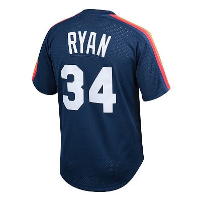 Youth Mitchell Ness Nolan Ryan Navy Houston Astros Cooperstown Collection Mesh Batting Practice Jersey