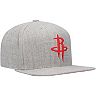 Men's Mitchell & Ness Heathered Gray Houston Rockets Team Logo Snapback Hat