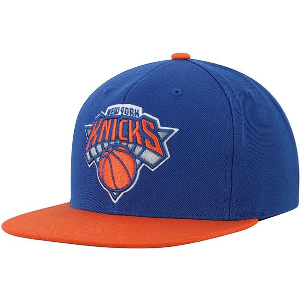 Men's Mitchell & Ness Blue/Orange New York Knicks Two-Tone Wool ...