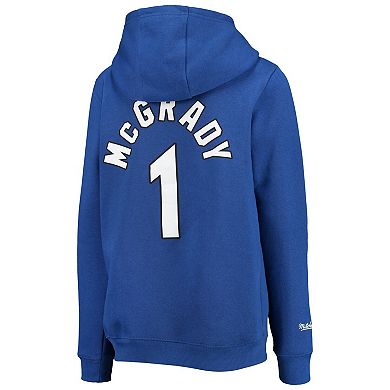 Youth Mitchell & Ness Tracy McGrady Blue Orlando Magic Hardwood Classics Name & Number Pullover Hoodie
