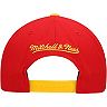 Men's Mitchell & Ness Red/Gold Houston Rockets Hardwood Classics Two-Tone Snapback Hat