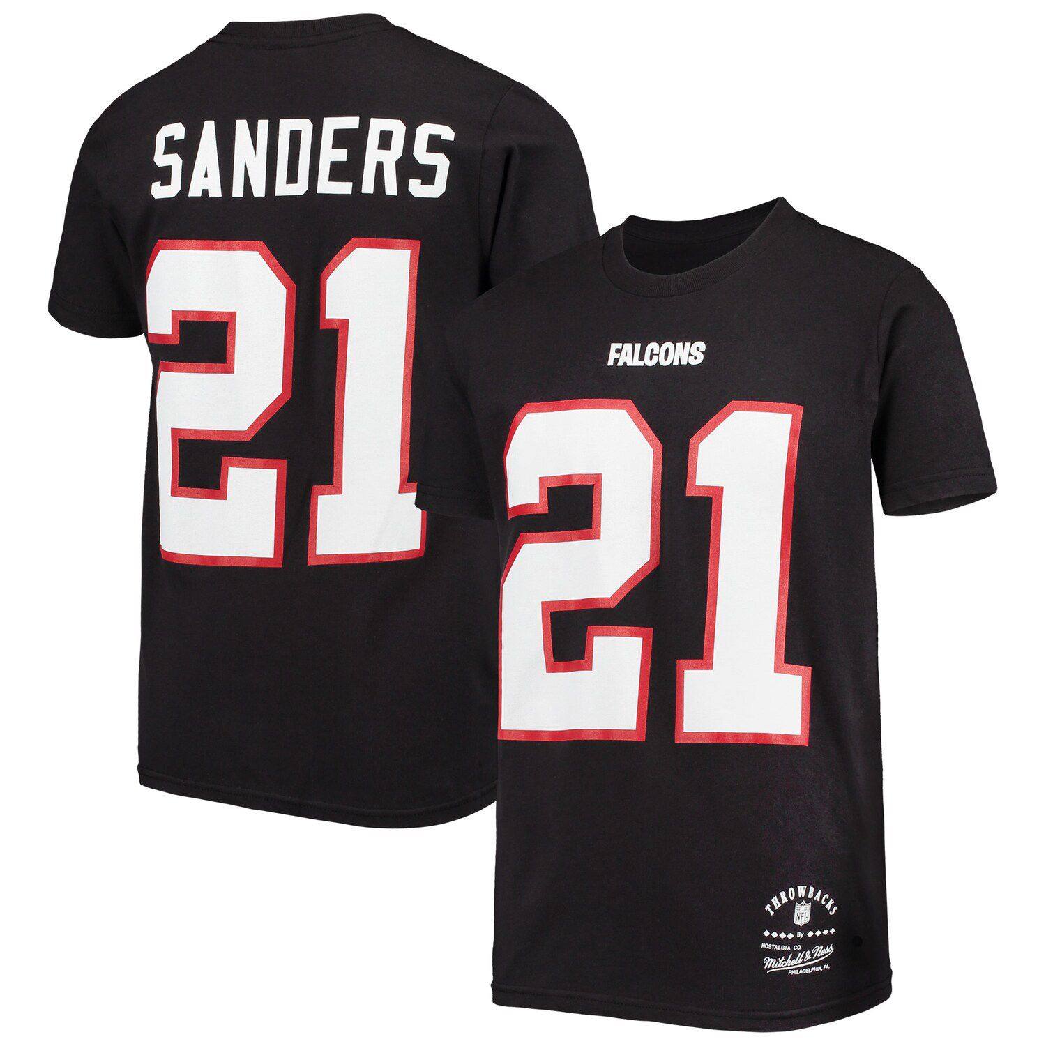 deion sanders black atlanta falcons jersey