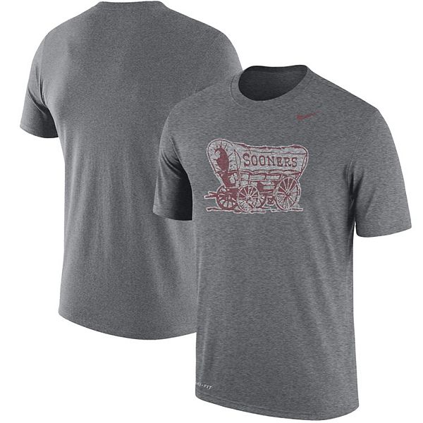 Men's Nike Heathered Gray Oklahoma Sooners Vintage Logo Performance T-Shirt