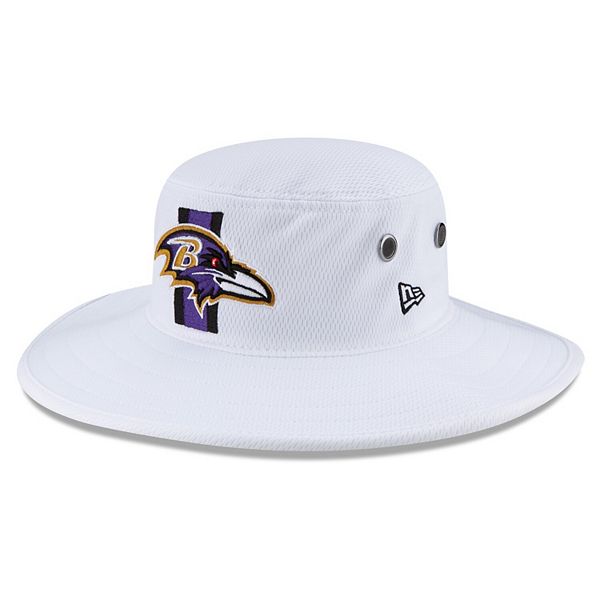 Men's New Era White Baltimore Ravens 2021 NFL Training Camp Panama Bucket  Hat