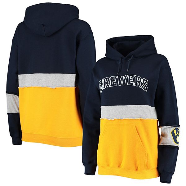 Refried Apparel Women's Heathered Gray, Navy Milwaukee Brewers Hoodie Dress  - Macy's