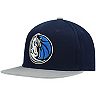 Men's Mitchell & Ness Navy Dallas Mavericks Core Basic Snapback Hat