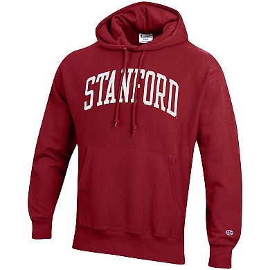 Men's Champion Cardinal Stanford Cardinal Team Arch Reverse Weave Pullover Hoodie
