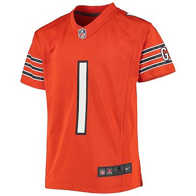 Youth Nike Justin Fields Orange Chicago Bears Game Jersey