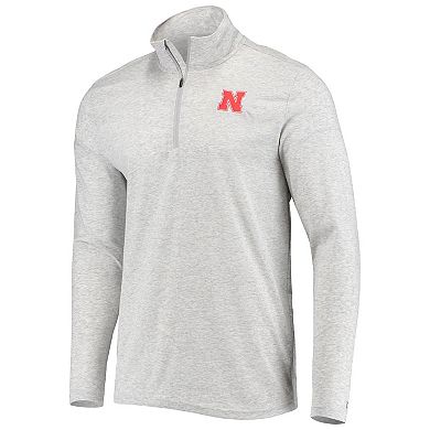 Men's Champion Heathered Gray Nebraska Huskers Field Day Team Quarter ...