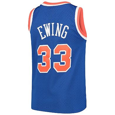 Youth Mitchell & Ness Patrick Ewing Blue New York Knicks Hardwood Classics Swingman Throwback Jersey