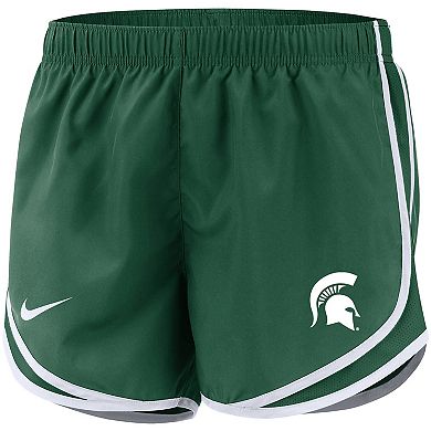 Women's Nike Green Michigan State Spartans Team Tempo Performance Shorts