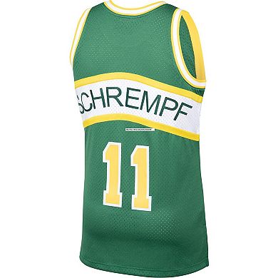 Men's Mitchell & Ness Detlef Schrempf Green Seattle SuperSonics 1994-95 Hardwood Classics Swingman Player Jersey