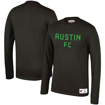 Men's Mitchell & Ness Black Austin FC Slub Long Sleeve T-Shirt