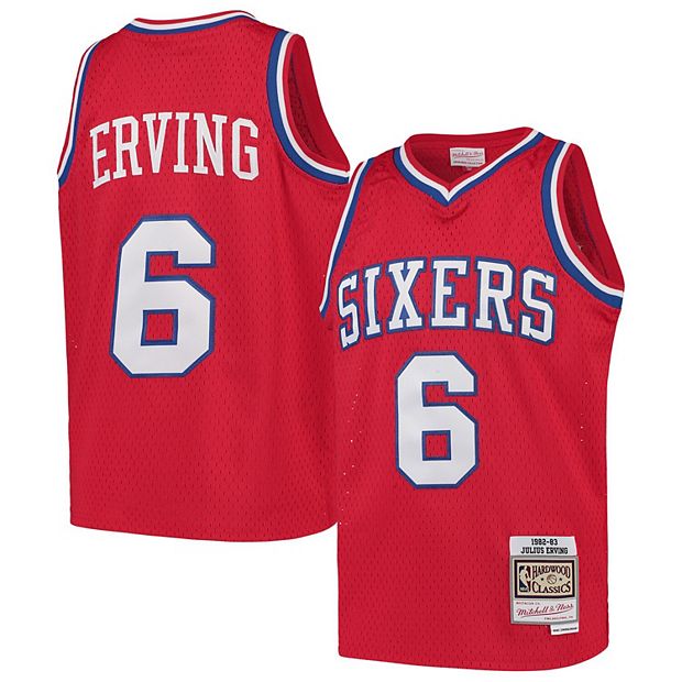 Youth Mitchell & Ness Julius Erving Red Philadelphia 76ers