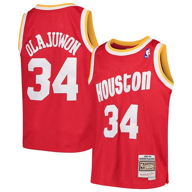 Youth Mitchell & Ness Hakeem Olajuwon Red Houston Rockets