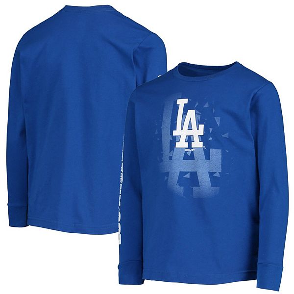 Youth Royal Los Angeles Dodgers Platinum Logo Long Sleeve T-Shirt