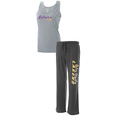 Women's Concepts Sport White/Charcoal Los Angeles Lakers Sonata T-Shirt &  Leggings Set