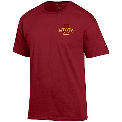 Men's Champion Cardinal Iowa State Cyclones Stack 2-Hit T-Shirt
