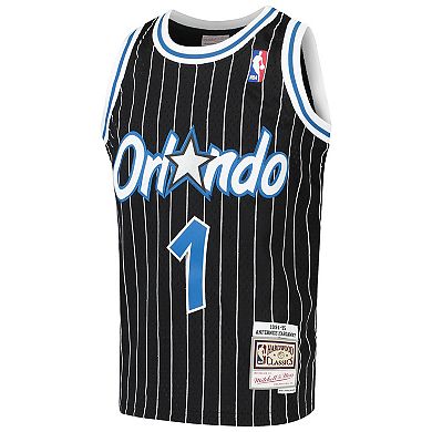 Youth Mitchell & Ness Penny Hardaway Black Orlando Magic Hardwood Classics Swingman Throwback Jersey
