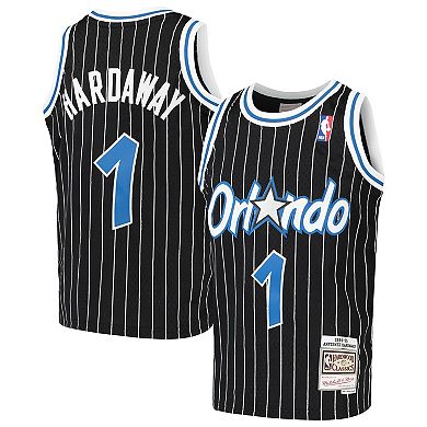 Youth Mitchell & Ness Penny Hardaway Black Orlando Magic Hardwood Classics Swingman Throwback Jersey