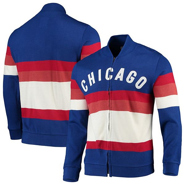 Men's Mitchell & Ness Royal/Red Chicago Cubs Game Day Full-Zip