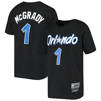 Youth Mitchell & Ness Tracy McGrady Black Orlando Magic Hardwood Classics Name & Number T-Shirt