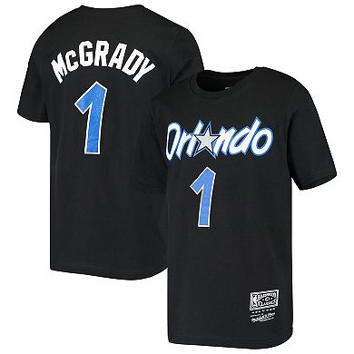 Youth Mitchell & Ness Tracy McGrady Black Orlando Magic Hardwood Classics Name & Number T-Shirt