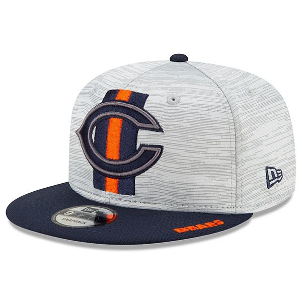 Men's New Era Gray/Navy Chicago Bears 2021 NFL Training Camp Official  9FIFTY Snapback Adjustable Hat