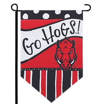 Arkansas Razorbacks 12'' x 18'' Dots & Stripes Double-Sided Flag
