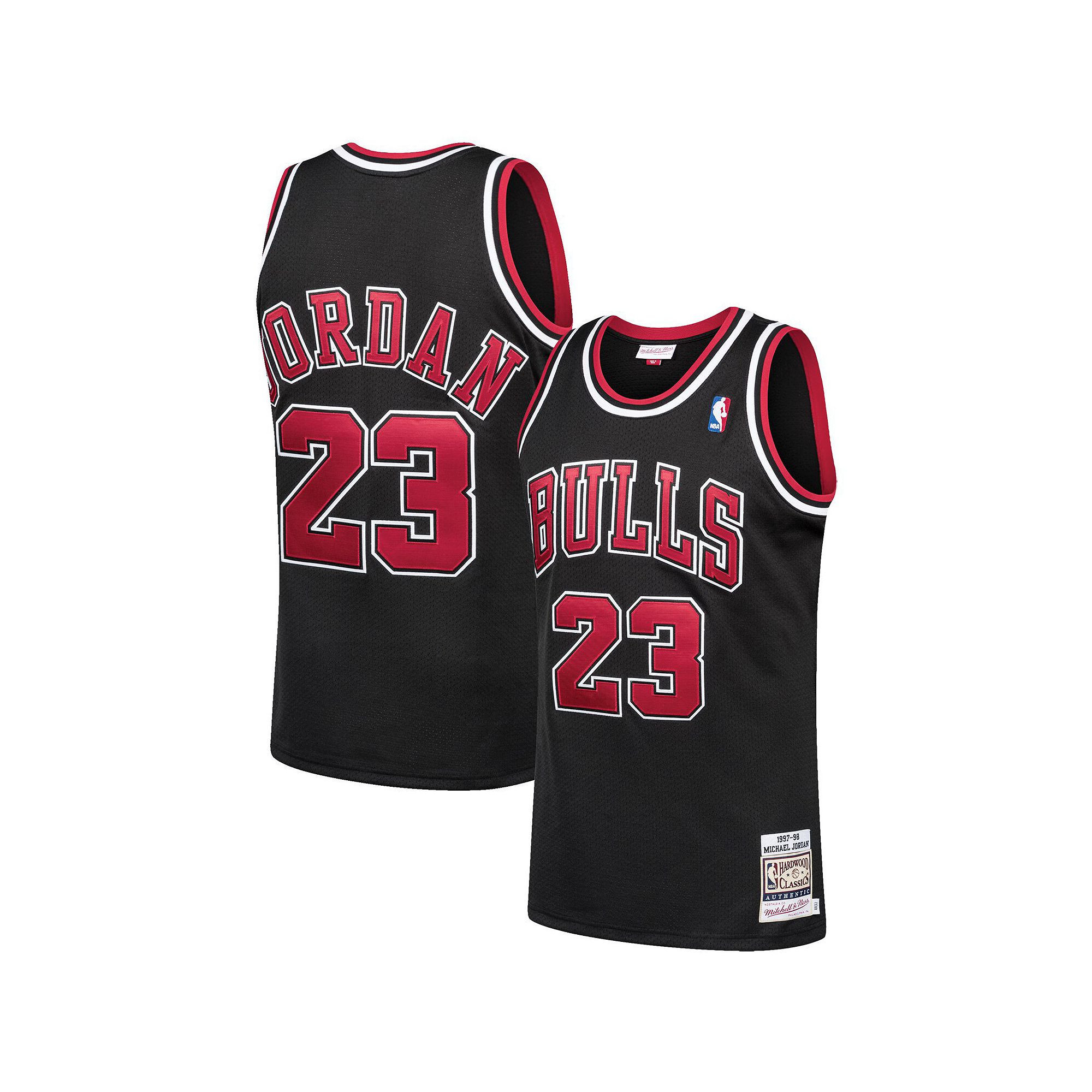 Mens Mitchell & Ness Michael Jordan Black Chicago Bulls 1997-98 Hardwood C