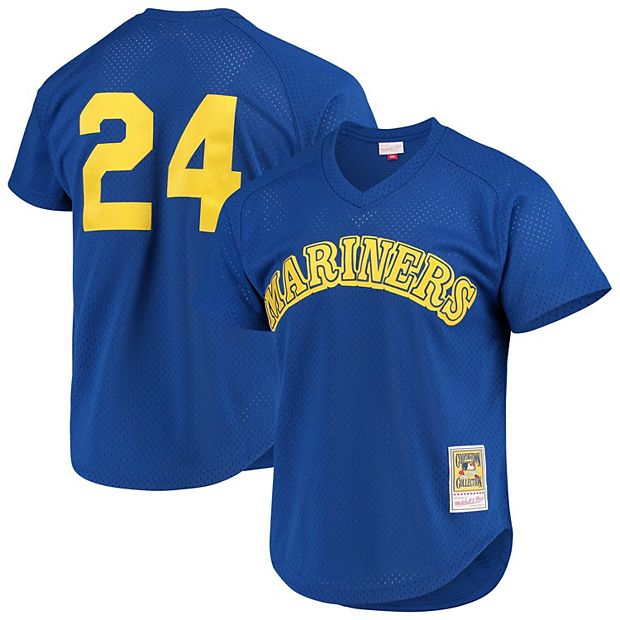 Men's Seattle Mariners Ken Griffey Jr. 1991 Mitchell & Ness Royal Blue Cooperstown Collection Mesh Batting Practice Jersey