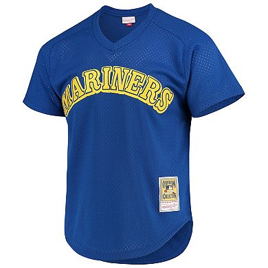 Men's Mitchell & Ness Ken Griffey Jr. Royal Seattle Mariners Cooperstown Mesh Batting Practice Jersey