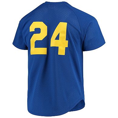 Men's Mitchell & Ness Ken Griffey Jr. Royal Seattle Mariners Cooperstown Mesh Batting Practice Jersey