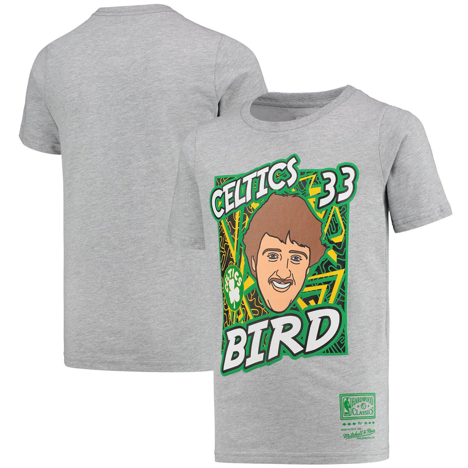 Image for Unbranded Youth Mitchell & Ness Larry Bird Gray Boston Celtics Hardwood Classics King of the Court Player T-Shirt at Kohl's.