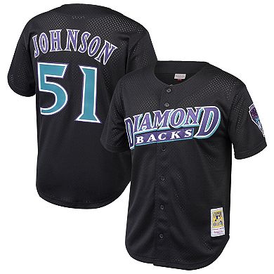 Youth Mitchell & Ness Randy Johnson Black Arizona Diamondbacks Cooperstown Collection Mesh Batting Practice Jersey
