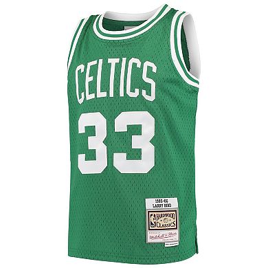 Youth Mitchell & Ness Larry Bird Kelly Green Boston Celtics Hardwood Classics Swingman Throwback Jersey