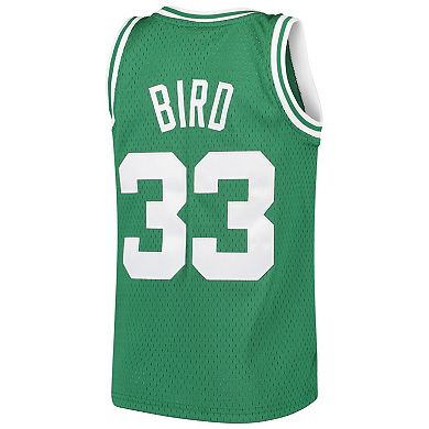 Youth Mitchell & Ness Larry Bird Kelly Green Boston Celtics Hardwood Classics Swingman Throwback Jersey