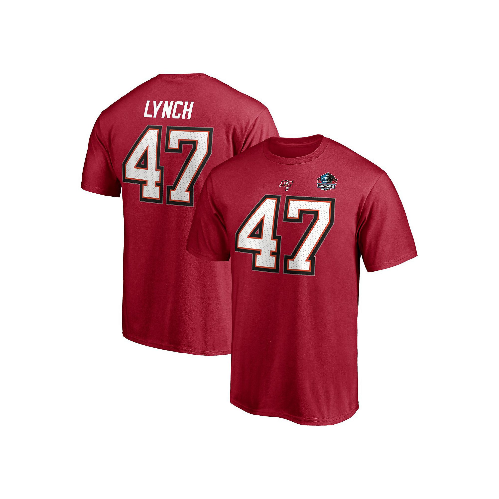 Mens Fanatics Branded John Lynch Red Tampa Bay Buccaneers NFL Hall of Fame