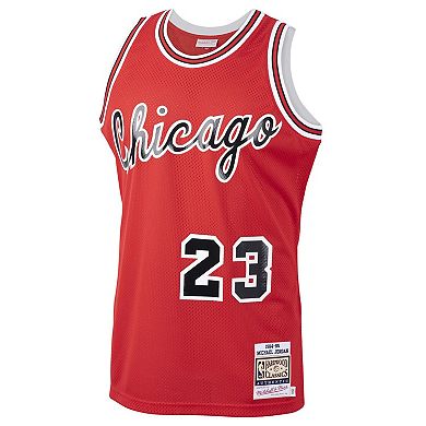 Men's Mitchell & Ness Michael Jordan Red Chicago Bulls 1984-85 Hardwood Classics Rookie Authentic Jersey